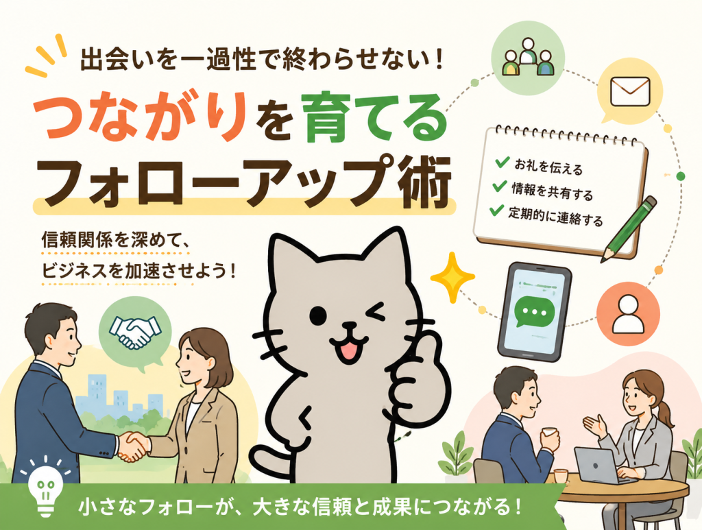 交流会後のつながりを育てるフォローアップ術